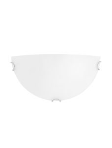 ΑΠΛΙΚΑ ANCO 30cm ΛΕΥΚΟ ΣΑΤΙΝΕ ΓΥΑΛΙ + ΧΡΩΜΙΟ ΜΕΤΑΛΛΟ Nova Luce