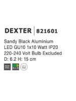 ΣΠΟΤ - ΑΠΛΙΚΑ DEXTER ΜΑΥΡΟ ΑΛΟΥΜΙΝΙΟ 821601 NOVA LUCE - Image 3