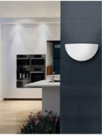 ΑΠΛΙΚΑ ANCO 30cm ΛΕΥΚΟ ΣΑΤΙΝΕ ΓΥΑΛΙ + ΧΡΩΜΙΟ ΜΕΤΑΛΛΟ Nova Luce - Image 2