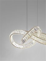 Κρεμαστό Φωτιστικό LED Κρύσταλλο Χρυσό CONSETO 9019722 NOVA LUCE - Image 3