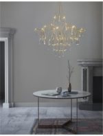 Πολυέλαιος LED μεταλλικό χρυσός με κρύσταλλα Goro 9116820 Nova Luce - Image 3