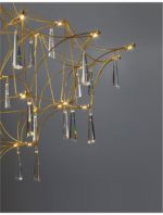 Πολυέλαιος LED μεταλλικό χρυσός με κρύσταλλα Goro 9116820 Nova Luce - Image 4