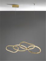 Κρεμαστό Φωτιστικό LED Χρυσό Girish 9248111 Nova Luce - Image 2