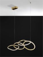 Κρεμαστό Φωτιστικό LED Χρυσό Girish 9248111 Nova Luce - Image 4