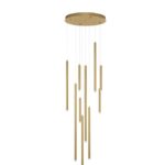 Κρεμαστό φωτιστικό LED χρυσό αλουμίνιο & ακρυλικό 26W 3000K με δυνατότητα ρύθμισης έντασης TRIMLE 9287940 Nova Luce