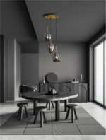 ΤΡIΦΩΤΟ ΚΡΕΜΑΣΤΟ ΦΩΤΙΣΤΙΚΟ ΜΕ ΓΥΑΛΙ ΣΕ ΦΙΜΕ ΧΡΩΜΑ & ΜΠΡΟΝΖΕ ΛΕΠΤΟΜΕΡΕΙΕΣ LATO 9624082 Nova Luce - Image 2