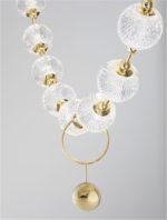 Κρεμαστό Φωτιστικό Οροφής BRILLANTE 9695200 με κρύσταλλα χρυσό NOVA LUCE - Image 4