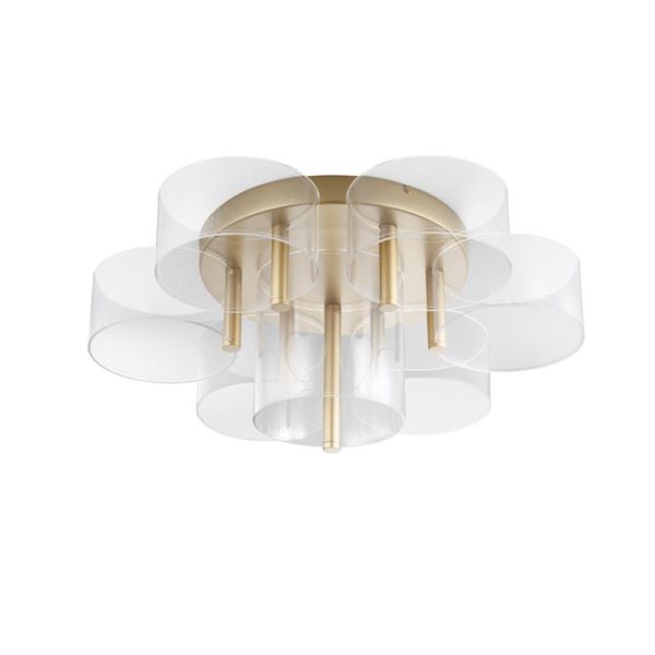 GATLIN Φωτιστικό οροφής πλαφονιέρα led χρυσό ματ GATLIN 9756713 NOVA LUCE