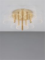 GATLIN Φωτιστικό οροφής πλαφονιέρα led χρυσό ματ GATLIN 9756713 NOVA LUCE - Image 3