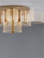 GATLIN Φωτιστικό οροφής πλαφονιέρα led χρυσό ματ GATLIN 9756713 NOVA LUCE - Image 4