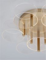 GATLIN Φωτιστικό οροφής πλαφονιέρα led χρυσό ματ GATLIN 9756713 NOVA LUCE - Image 5