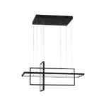 Κρεμαστό Φωτιστικό Οροφής Led 59W CLEA Μαύρο ( περιλαμβάνει χειριστήριο για αλλαγή χρώματος & αυξομείωση φωτεινότητας) Nova Luce