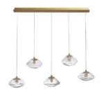Φωτιστικό Κρεμαστό Γραμμικό King Led Χρυσό 9006050 Nova Luce