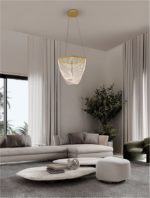 ΚΡΕΜΑΣΤΟ ΦΩΤΙΣΤΙΚΟ VALENTIN LED 9030636 Χρυσό Αλουμίνιο & Ακρυλικό Nova Luce - Image 3