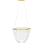 ΚΡΕΜΑΣΤΟ ΦΩΤΙΣΤΙΚΟ VALENTIN LED 9030636 Χρυσό Αλουμίνιο & Ακρυλικό Nova Luce