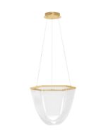 ΚΡΕΜΑΣΤΟ ΦΩΤΙΣΤΙΚΟ VALENTIN LED 9030636 Χρυσό Αλουμίνιο & Ακρυλικό Nova Luce