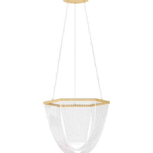 ΚΡΕΜΑΣΤΟ ΦΩΤΙΣΤΙΚΟ VALENTIN LED 9030636 Χρυσό Αλουμίνιο & Ακρυλικό Nova Luce