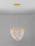ΚΡΕΜΑΣΤΟ ΦΩΤΙΣΤΙΚΟ VALENTIN LED 9030636 Χρυσό Αλουμίνιο & Ακρυλικό Nova Luce - Image 2