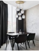 Φωτιστικό Κρεμαστό 6/φωτο E27 Χρυσό Vario 9191544 Nova Luce - Image 4