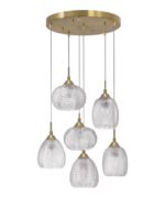 Φωτιστικό Κρεμαστό 6/φωτο E27 Χρυσό Vario 9191544 Nova Luce