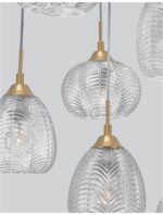 Φωτιστικό Κρεμαστό 6/φωτο E27 Χρυσό Vario 9191544 Nova Luce - Image 2