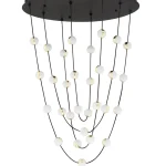 Κρεμαστό Φωτιστικό Οροφής LED 102W Μαύρο-Χρυσό Dimmable Alcinoe 9520019 Nova Luce