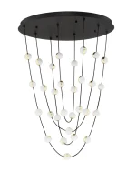 Κρεμαστό Φωτιστικό Οροφής LED 102W Μαύρο-Χρυσό Dimmable Alcinoe 9520019 Nova Luce