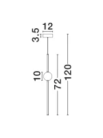 Κρεμαστό Φωτιστικό Οροφής Χρυσό LED ACROBAT 9695256 Nova Luce - Image 4