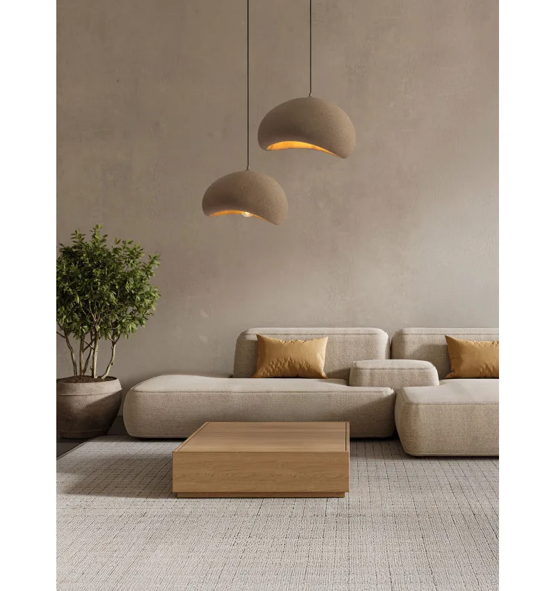 Κρεμαστό φωτιστικό οροφής AERE led E27 12W polyrethane & resin καφέ 9002674 Nova Luce - Image 4