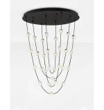 Κρεμαστό Φωτιστικό Οροφής LED 102W Μαύρο-Χρυσό Dimmable Alcinoe 9520019 Nova Luce - Image 3