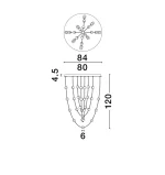Κρεμαστό Φωτιστικό Οροφής LED 102W Μαύρο-Χρυσό Dimmable Alcinoe 9520019 Nova Luce - Image 2
