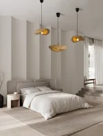 Adaline Φωτιστικό Οροφής από Bamboo σε Φυσικό και Μαύρο 9586537 Nova Luce - Image 2