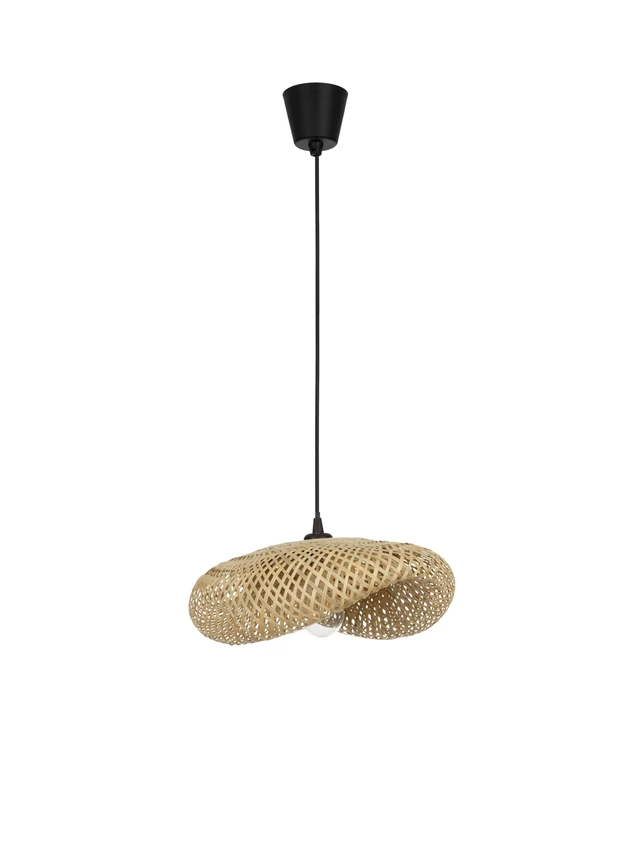 2 Adaline Φωτιστικό Οροφής από Bamboo σε Φυσικό και Μαύρο 9586537 Nova Luce - Image 1
