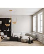 ΚΡΕΜΑΣΤΟ ΦΩΤΙΣΤΙΚΟ LED ΕΣΩΤΕΡΙΚΟΥ ΧΩΡΟΥ 54W 3000K,4000K ΧΡΥΣΟ ΑΛΟΥΜΙΝΙΟ ΜΕ ΣΑΜΠΑΝΙΖΕ ΓΥΑΛΙ 23169 ZAMBELIS - Image 3
