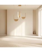 ΚΡΕΜΑΣΤΟ ΦΩΤΙΣΤΙΚΟ LED ΕΣΩΤΕΡΙΚΟΥ ΧΩΡΟΥ 54W 3000K,4000K ΧΡΥΣΟ ΑΛΟΥΜΙΝΙΟ ΜΕ ΣΑΜΠΑΝΙΖΕ ΓΥΑΛΙ 23169 ZAMBELIS - Image 2