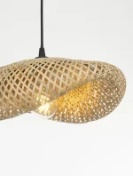 Adaline Φωτιστικό Οροφής από Bamboo σε Φυσικό και Μαύρο 9586537 Nova Luce - Image 3