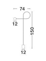 Επιδαπέδιο Φωτιστικό 1xG9 LED 5W Μαύρο Dedalo 9010224 Nova Luce - Image 7