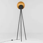 πιδαπέδιο Φωτιστικό LED 12W Μαύρο-Χρυσό Kitro 9011320 Nova Luce