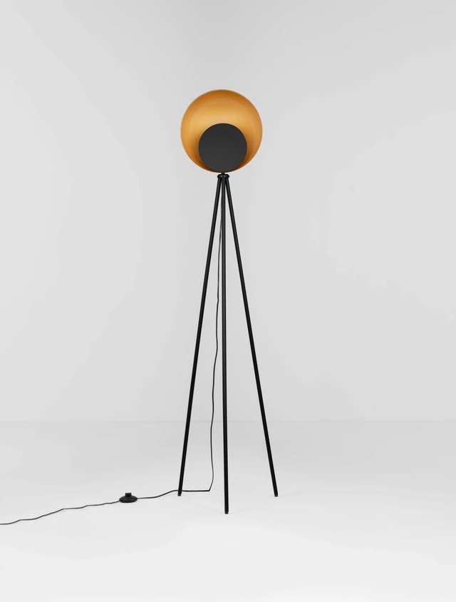 9011320_3 πιδαπέδιο Φωτιστικό LED 12W Μαύρο-Χρυσό Kitro 9011320 Nova Luce - Image 1