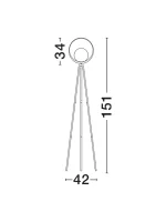 πιδαπέδιο Φωτιστικό LED 12W Μαύρο-Χρυσό Kitro 9011320 Nova Luce - Image 7