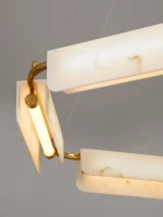 Κρεμαστό Φωτιστικό Οροφής LED 45W Λευκό-Χρυσό Dimmable Τεχνητό Μάρμαρο Aider 9019759 Nova Luce - Image 3