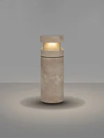 Επιδαπέδιο Φωτιστικό Κολονάκι 54cm LED 21W Μπεζ ΙΡ65 Μάρμαρο Τραβερτίνης Balma 9080141 Nova Luce - Image 4