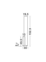 Επιδαπέδιο φωτιστικό led dim 45W 30x15x152.5cm αλουμίνιο μαύρο ALIS 9081824 Nova Luce - Image 6
