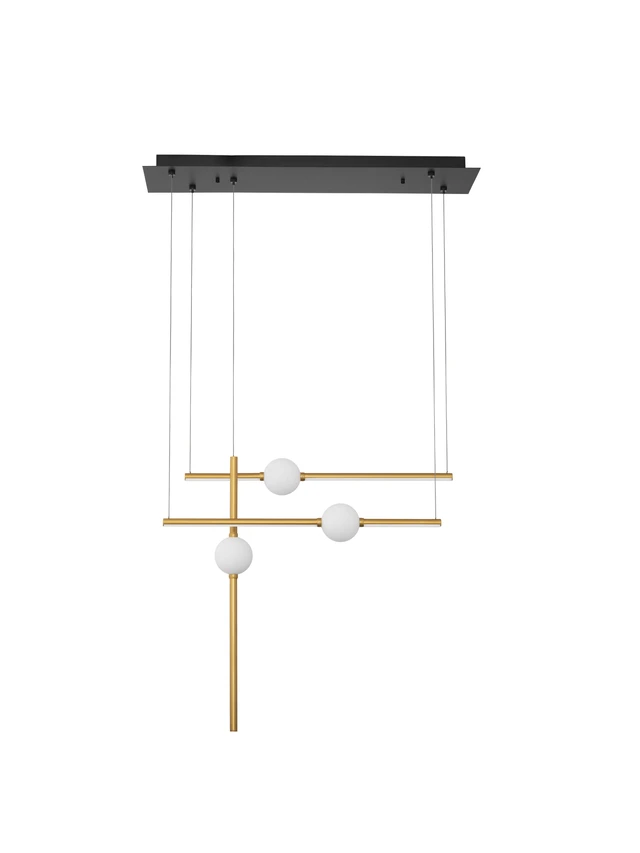 9695257_2 Κρεμαστό Φωτιστικό Οροφής Ράγα Χρυσό LED ACROBAT 9695257 Nova Luce - Image 1
