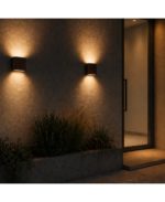 ΕΠΙΤΟΙΧΙΟ LED ΦΩΤΙΣΤΙΚΟ ΕΞΩΤΕΡΙΚΟΥ ΧΩΡΟΥ 2x3W 2700K ΑΛΟΥΜΙΝΙΟ ΚΑΦΕ E238-27 ZAMBELIS - Image 2