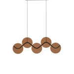 Κρεμαστό φωτιστικό HALLEY Μαύρο & Champagne 9214256 Led 3000k Nova Luce
