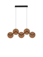 Κρεμαστό φωτιστικό HALLEY Μαύρο & Champagne 9214256 Led 3000k Nova Luce
