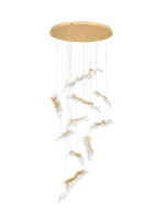 Φωτιστικό οροφής AVESA Χρυσός & Διάφανο 9187037 Led 3000K Nona Luce