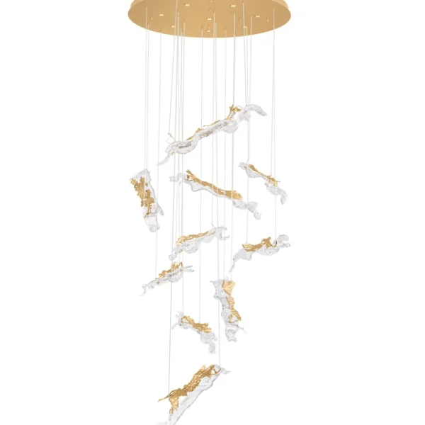 Φωτιστικό οροφής AVESA Χρυσός & Διάφανο 9187037 Led 3000K Nona Luce