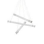 Κρεμαστό φωτιστικό Led Διάφανο & Σατινέ Νίκελ PHEME 9214235 Nova Luce